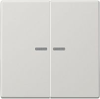 Лицевая панель Jung LS990 для 2-кл. выключателя с подсветкой серый картинка